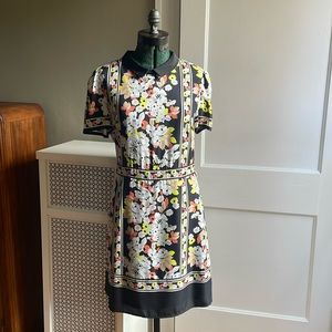 ASOS 70’s floral daisy short sleeve collar dress 10